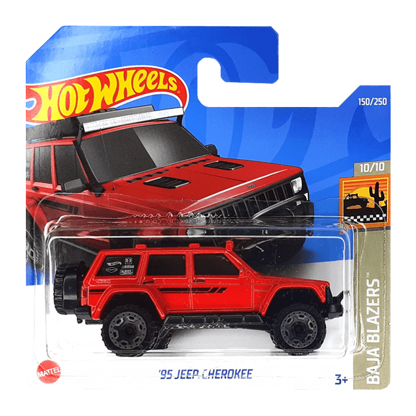 Машинка Базовая Hot Wheels '95 Jeep Cherokee Baja Blazers 1:64 HCX28 Red - Retromagaz