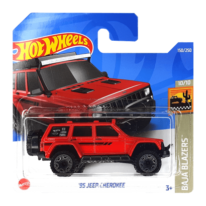 Машинка Базова Hot Wheels '95 Jeep Cherokee Baja Blazers 1:64 HCX28 Red - Retromagaz