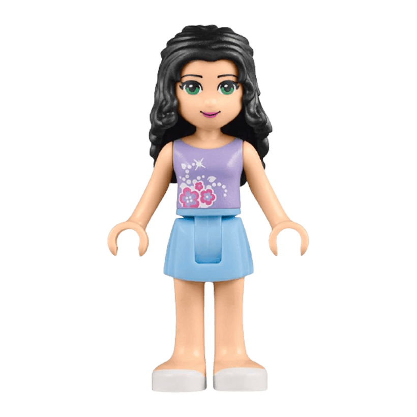 Фігурка Lego Girl Emma Bright Light Blue Skirt Friends frnd090 Б/У - Retromagaz