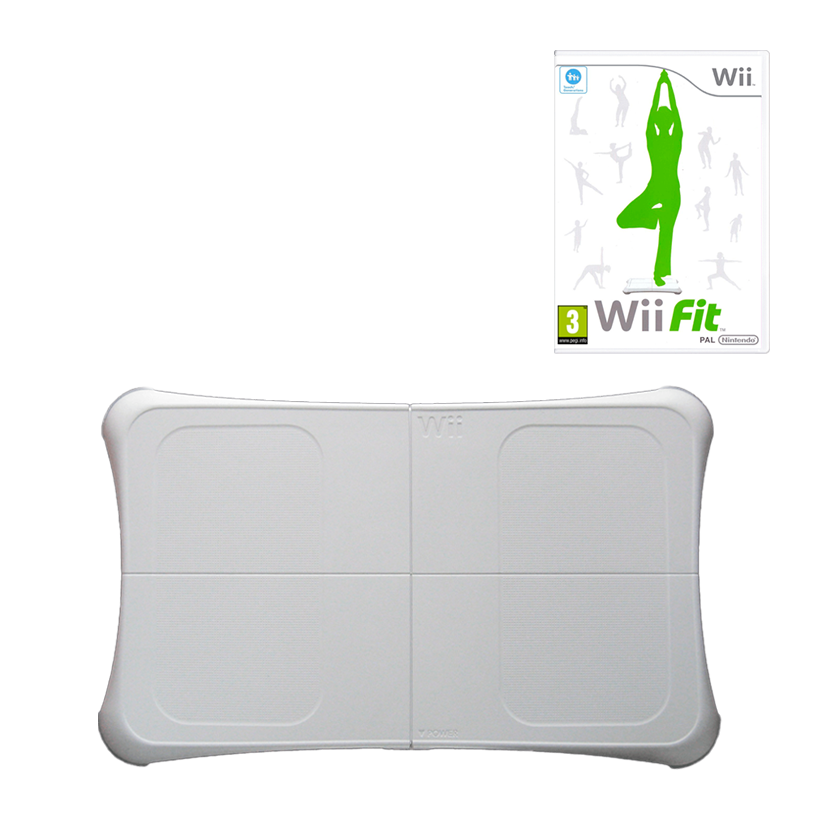 Набір Контролер Бездротовий Nintendo Wii RVL-021 Balance Board White Б/У  + Гра Fit Англійська Версія - Retromagaz
