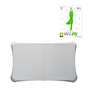 Набір Контролер Бездротовий Nintendo Wii Balance Board RVL-021 White Б/У  + Гра Fit Англійська Версія
