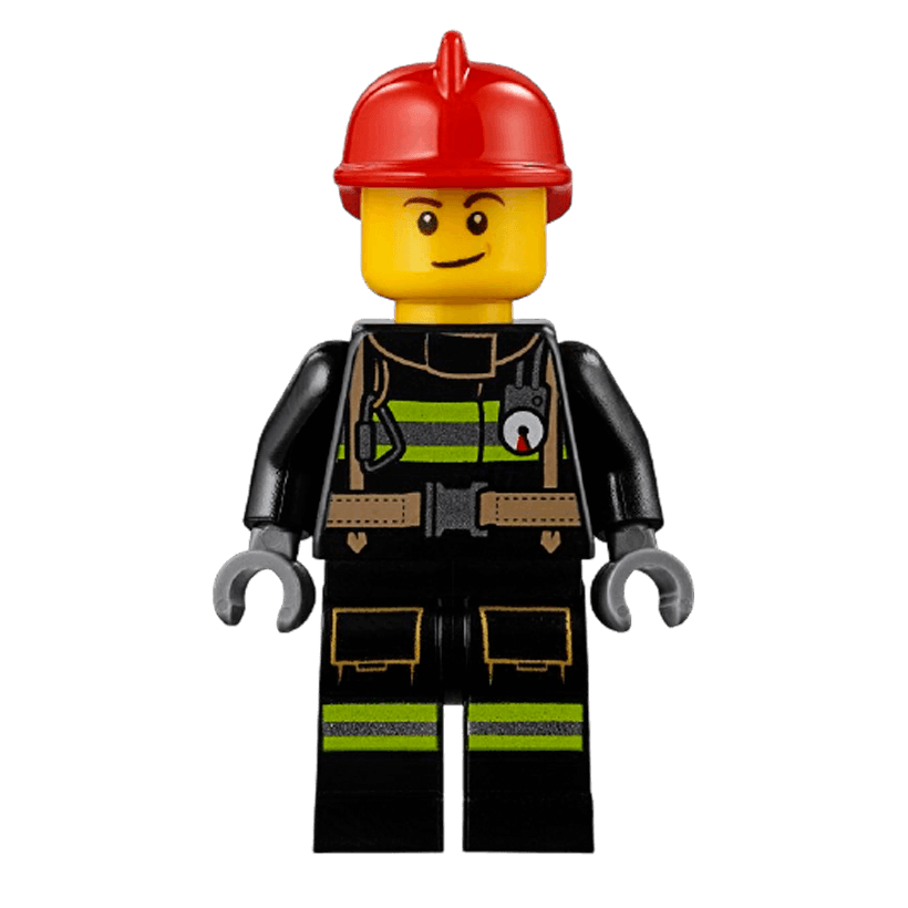 Фігурка Lego Fire 973pb1302 Reflective Stripes with Utility Belt City cty0975 Б/У - Retromagaz