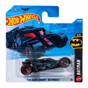 Машинка Базовая Hot Wheels DC Batman The Dark Knight Batmobile Batman 1:64 JJL13 Black - Retromagaz