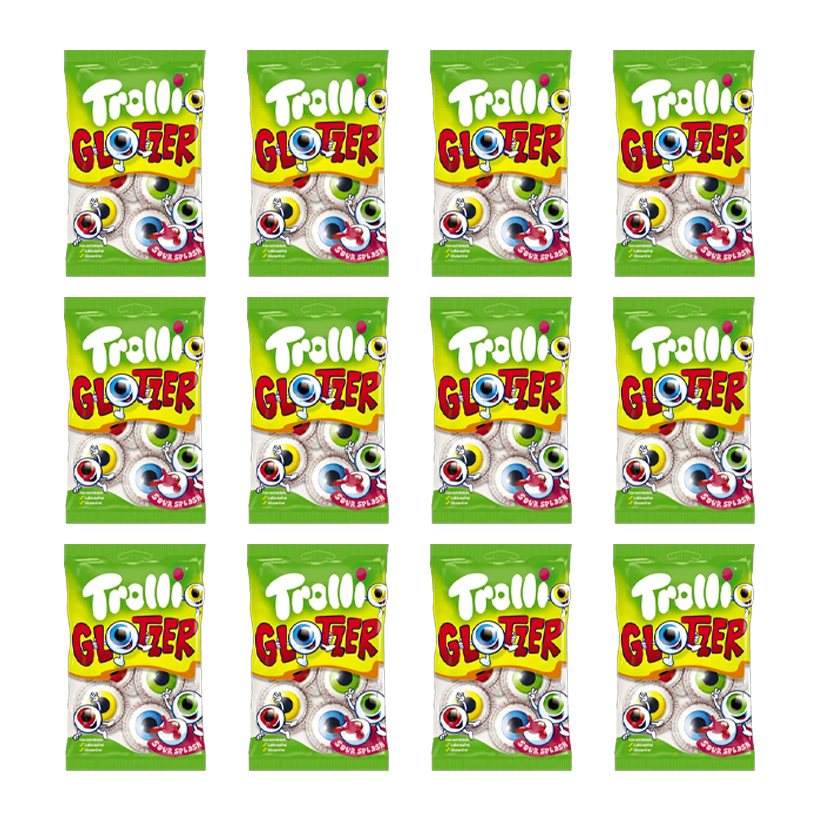 Набор Конфеты Жевательные 12шт Trolli Eyes Glotzer 75g - Retromagaz