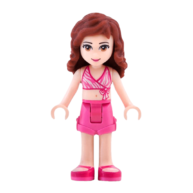 Фигурка Lego Girl Olivia Dark Pink Shorts Friends frnd230 2 Б/У - Retromagaz