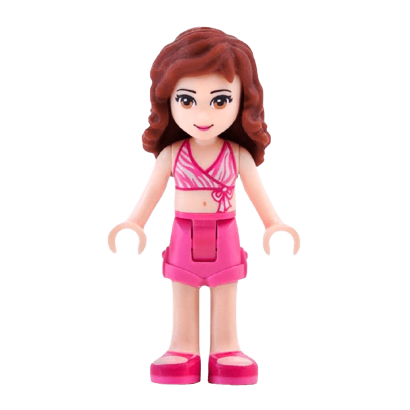Фігурка Lego Olivia Dark Pink Shorts Friends Girl frnd230 Б/У - Retromagaz
