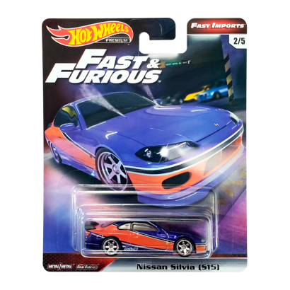Машинка Premium Hot Wheels Nissan Silvia S15 Fast & Furious 1:64 GBW76 Blue - Retromagaz