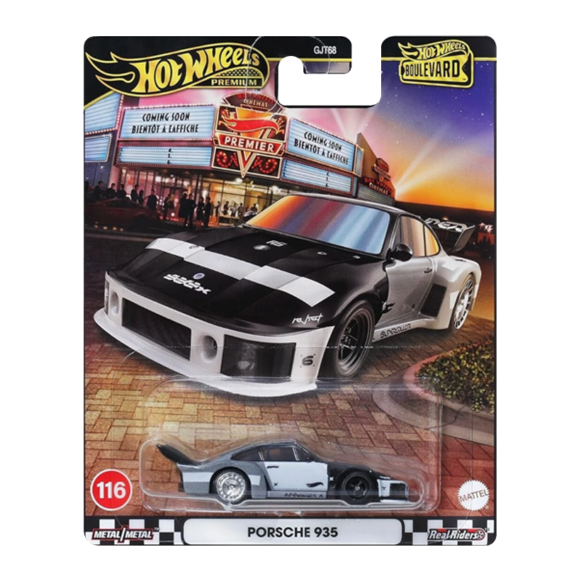 Машинка Premium Hot Wheels Porsche Porsche 935 Boulevard 1:64 JBL17 Black - Retromagaz