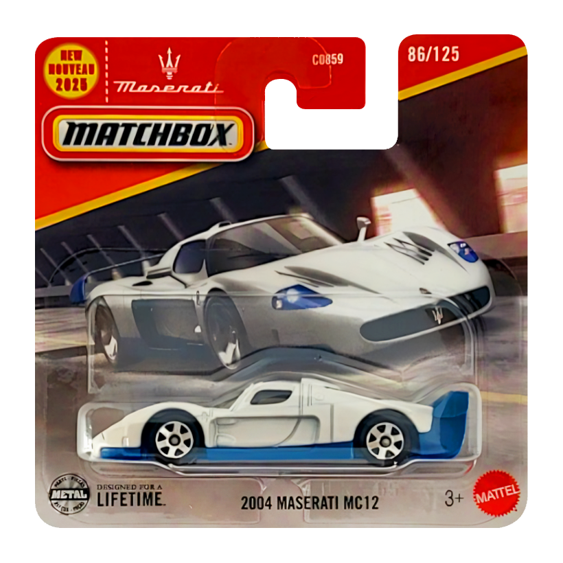 Машинка Большой Город Matchbox 2004 Maserati MC12 1:64 HVP09 White - Retromagaz