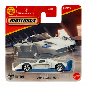 Машинка Велике Місто Matchbox 2004 Maserati MC12 1:64 HVP09 Light Blue Машинка Велике Місто Matchbox 2004 Maserati MC12 1:64 HVP09 Light Blue - Retromagaz