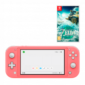 Набор Консоль Nintendo Switch Lite 32GB Coral Новый  + Игра The Legend of Zelda: Tears of the Kingdom Русская Озвучка