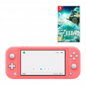 Набір Консоль Nintendo Switch Lite 32GB (045496453176) Coral Новий + Гра The Legend of Zelda: Tears of the Kingdom Російська Озвучка