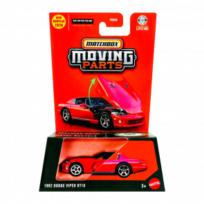 Тематическая Машинка Matchbox 1992 Dodge Viper RT10 Moving Parts 1:64 JHV40 Red - Retromagaz