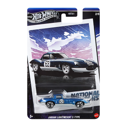 Тематическая Машинка Hot Wheels Jaguar Lightweight E-Type British Horsepower 1:64 JBY90 Blue - Retromagaz