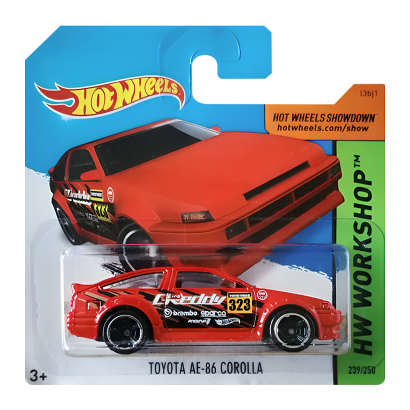 Машинка Базовая Hot Wheels Toyota AE-86 Corolla Greddy Workshop 1:64 CFJ16 Red - Retromagaz