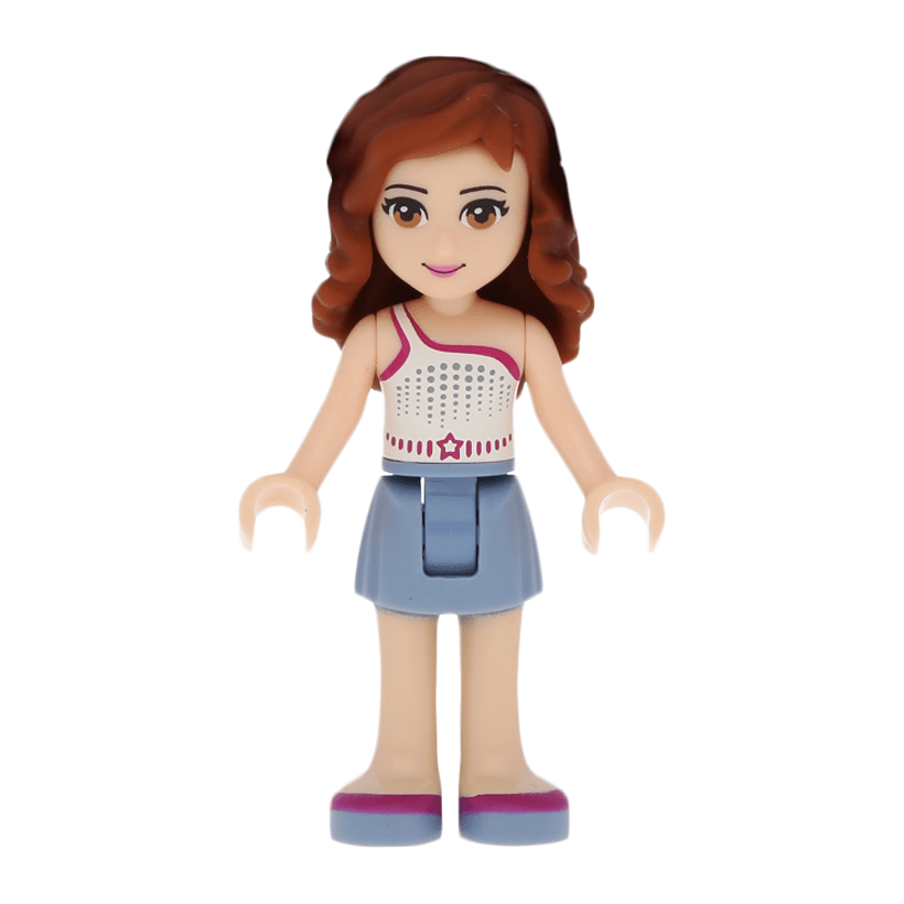 Фігурка Lego Girl Olivia Sand Blue Skirt Friends frnd109 2 Б/У - Retromagaz