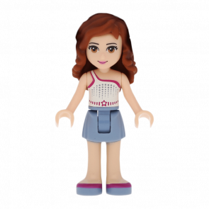 Фігурка Lego Girl Olivia Sand Blue Skirt Friends frnd109 1 Б/У - Retromagaz