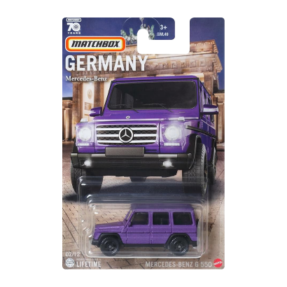 Тематическая Машинка Matchbox Mercedes-Benz G 550 Germany 1:64 GWL49/HPC57 Purple - Retromagaz