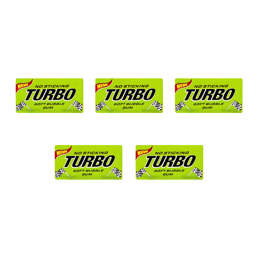 Жувальна Гумка Turbo Soft Bubble Gum 5шт 4,5g - Retromagaz