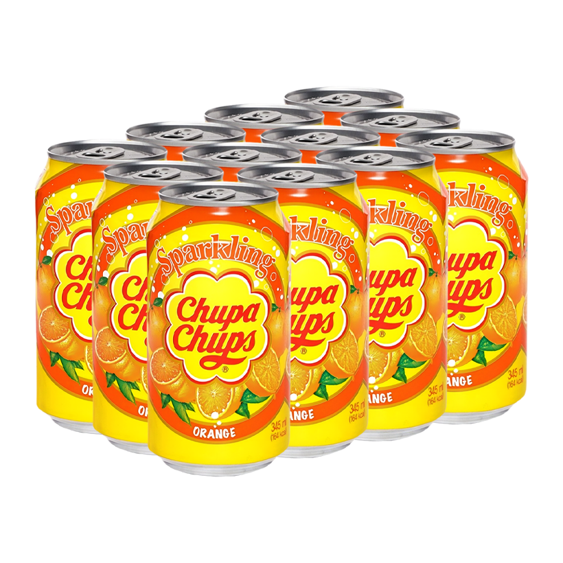 Набор Напиток 12шт Chupa Chups Orange Flavour 345ml - Retromagaz
