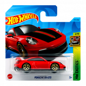 Машинка Базовая Hot Wheels Porsche 911 GT3 Exotics HKH97 Red Новый - Retromagaz