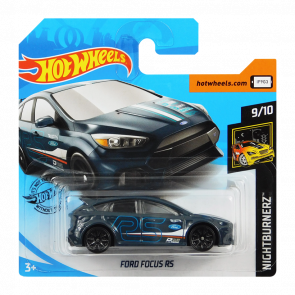 Машинка Базовая Hot Wheels Ford Focus RS Nightburnerz 1:64 FYF84 Dark Grey