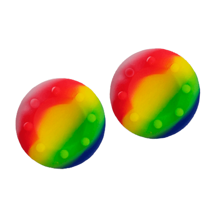 Накладки на Стіки 2шт RMC PlayStation 5 4 3 2 1 Xbox Series One 360 Switch 2 Rainbow - Retromagaz