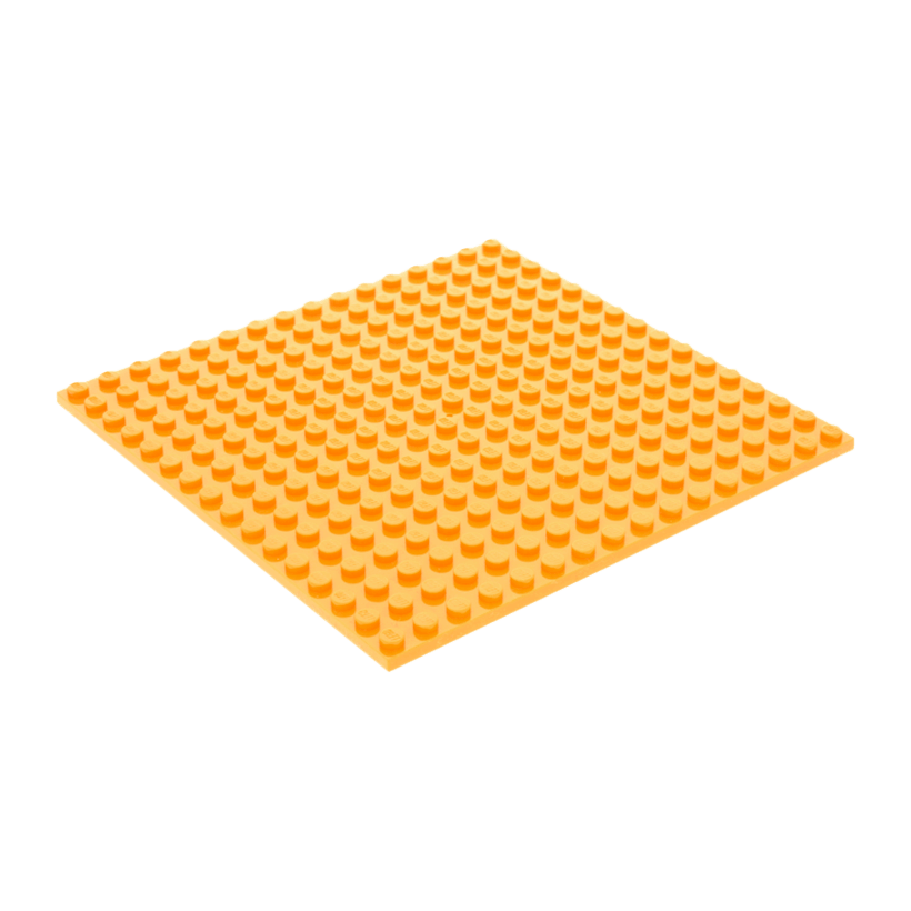 Пластина Lego Звичайна Plate with Underside Ribs 16 x 16 91405 6114376 Orange Б/У - Retromagaz