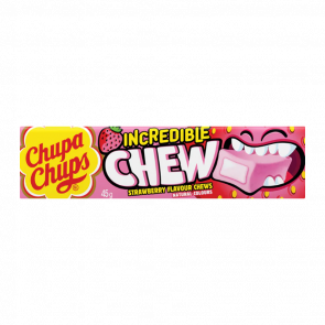 Цукерки Жувальні Chupa Chups Incredible Chew Strawberry 45g - Retromagaz