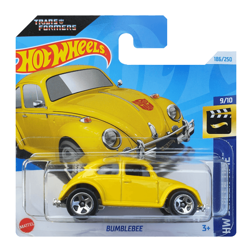 Машинка Базовая Hot Wheels Beetle Bumblebee Transformers Screen Time 1:64 HTB35 Yellow - Retromagaz