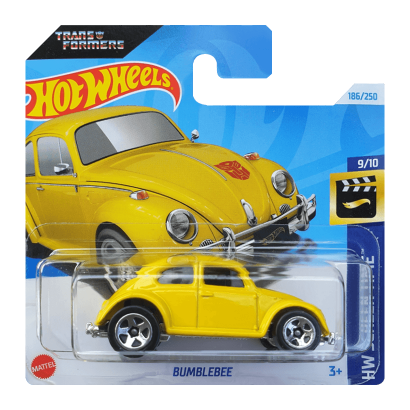 Машинка Базова Hot Wheels Beetle Bumblebee Transformers Screen Time 1:64 HTB35 Yellow - Retromagaz