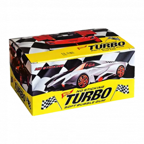 Набір Жувальна Гумка Turbo Soft Buble Gum 4,5g 100шт - Retromagaz
