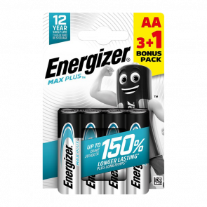 Батарейка 4шт Energizer AA Max Plus Black - Retromagaz