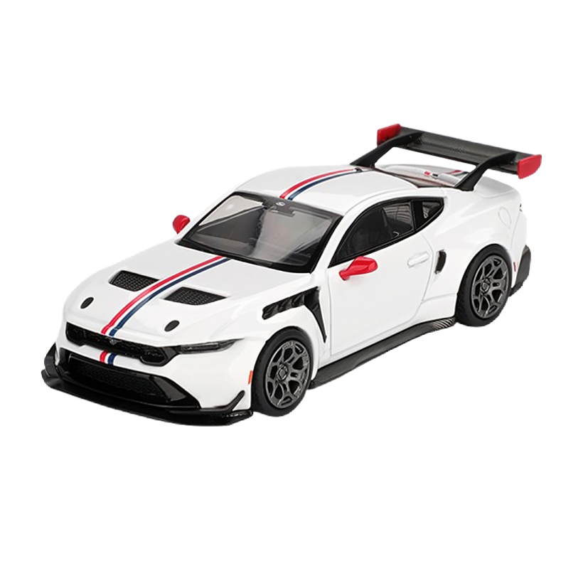 Машинка Premium MINI GT Ford Mustang GTD Spirit of America 1:64 MGT01097-CH White - Retromagaz