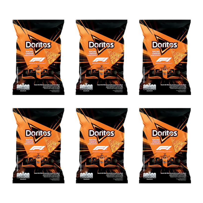 Набір Чипси 6шт Doritos Кукурудзяні зі Смаком Сиру 90g - Retromagaz