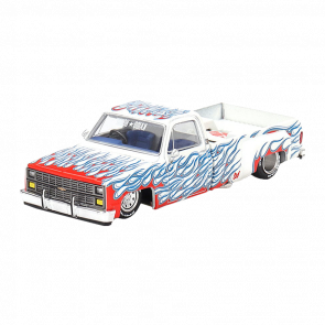 Машинка Premium Kaido House x MiNI GT Chevrolet Silverado Dually on Fire V2 1:64 KGMG157 Blue - Retromagaz