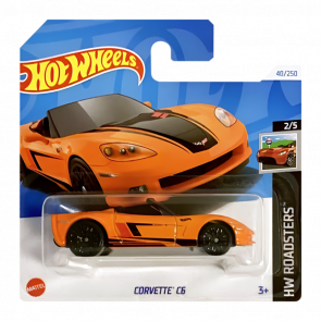 Машинка Базовая Hot Wheels Corvette C6 Roadsters 1:64 HTC14 Orange