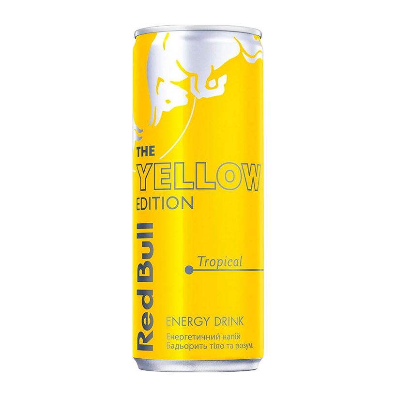 Напиток Энергетический Red Bull Yellow Edition Tropical 250ml - Retromagaz