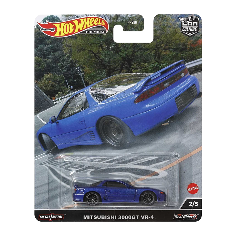 Машинка Premium Hot Wheels Mitsubishi Mitsubishi 3000GT VR-4 Mountain Drifters 1:64 HCJ98 Blue - Retromagaz