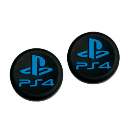Накладки на Стіки RMC PlayStation 4 Логотип Black Blue 2шт Новий - Retromagaz