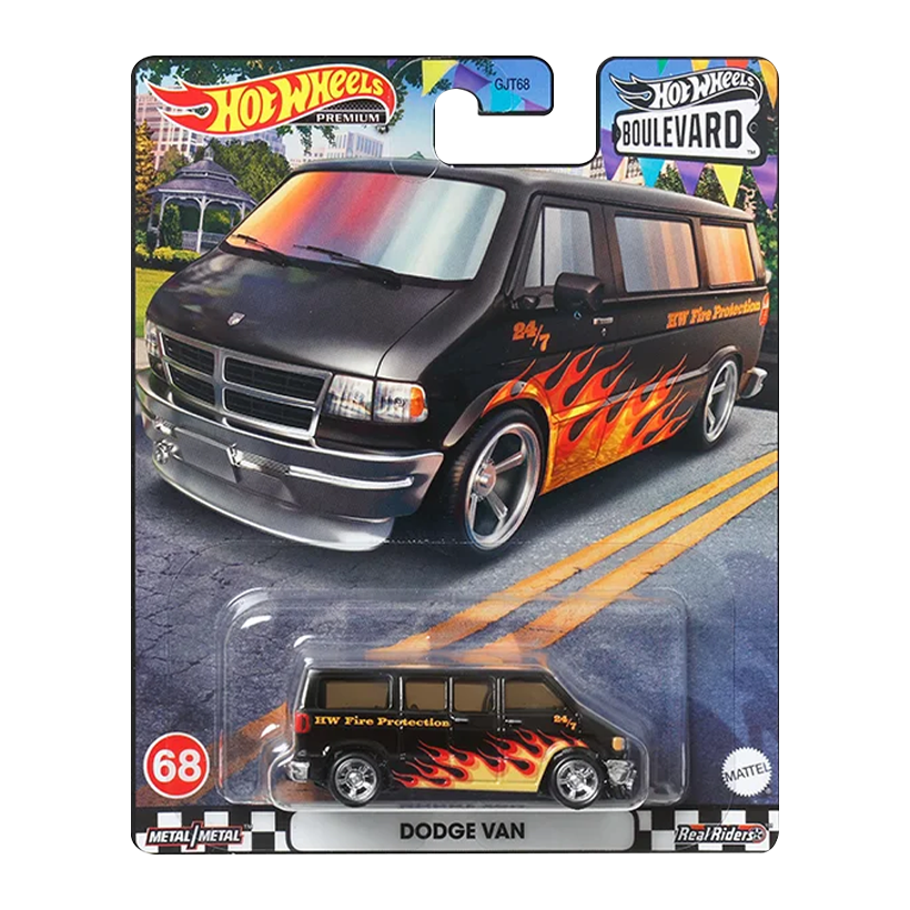 Машинка Premium Hot Wheels Dodge Van Boulevard 1:64 HKF15 Black - Retromagaz