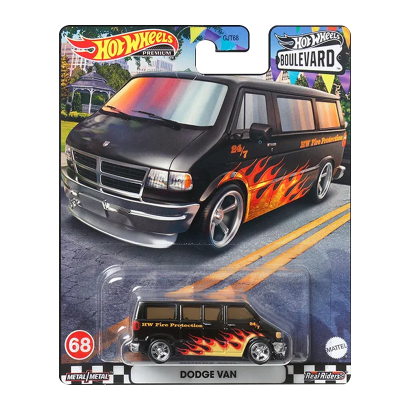 Машинка Premium Hot Wheels Dodge Van Boulevard 1:64 HKF15 Black - Retromagaz