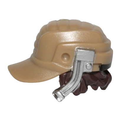 На Голову Lego Повстанец Cap with Flat Silver Headset Jyn Erso Star Wars 27132pb01 sw0791 6164040 Dark Tan Новый - Retromagaz