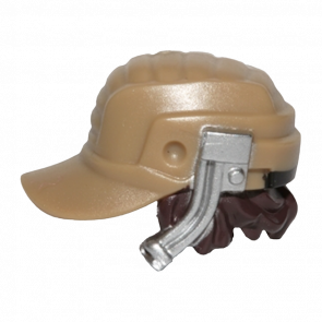 На Голову Lego Повстанец Cap with Flat Silver Headset Jyn Erso Star Wars 27132pb01 sw0791 6164040 Dark Tan Новый - Retromagaz