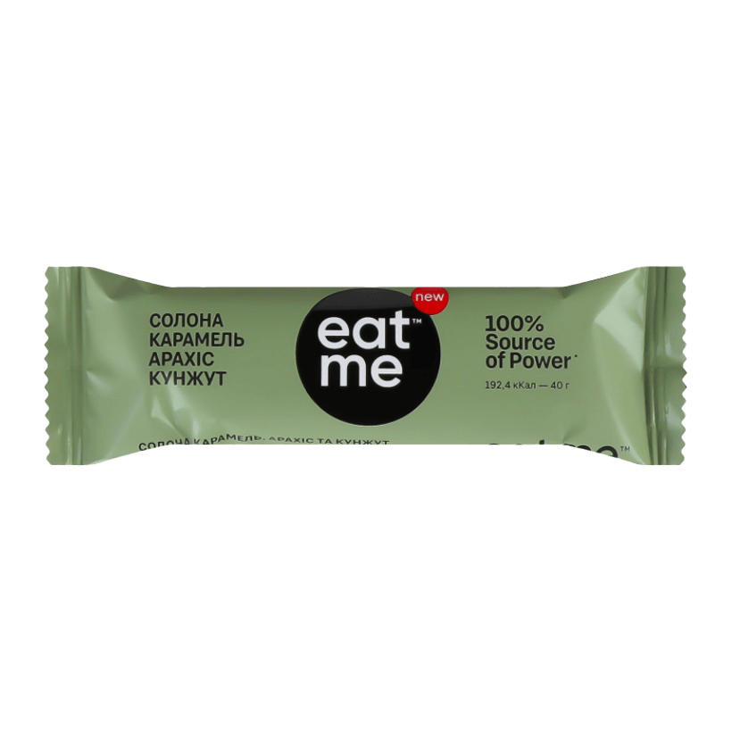 Батончик EatMe Соленая Карамель-Арахис-Кунжут 40g - Retromagaz