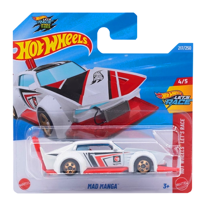 Машинка Базовая Hot Wheels Mad Manga Treasure Hunts Let's Race 1:64 JJM10 White - Retromagaz