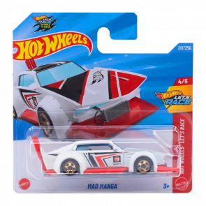 Машинка Базова Hot Wheels Mad Manga Treasure Hunts Let's Race 1:64 JJM10 White - Retromagaz