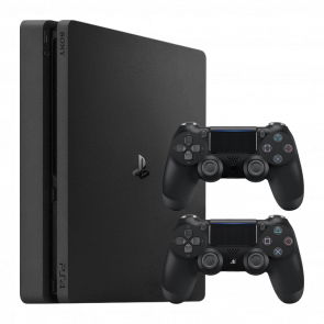 Набір Консоль Sony PlayStation 4 Slim 1TB Black Б/У + Геймпад Бездротовий RMC DoubleShock 4