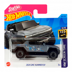 Машинка Базова Hot Wheels 2024 GMC Hummer EV Barbie The Movie Screen Time 1:64 HKH13 Grey