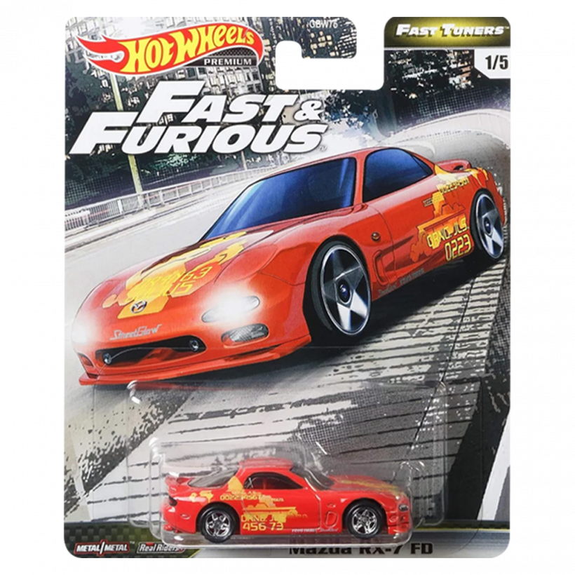 Машинка Premium Hot Wheels Mazda RX-7 FD Fast & Furious 1:64 GJR65 Red - Retromagaz